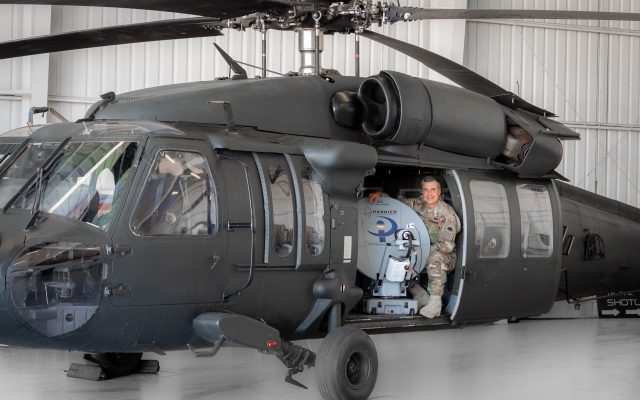 Ric Wilhelm on Blackhawk with Harrier Rapid Communications Terminal