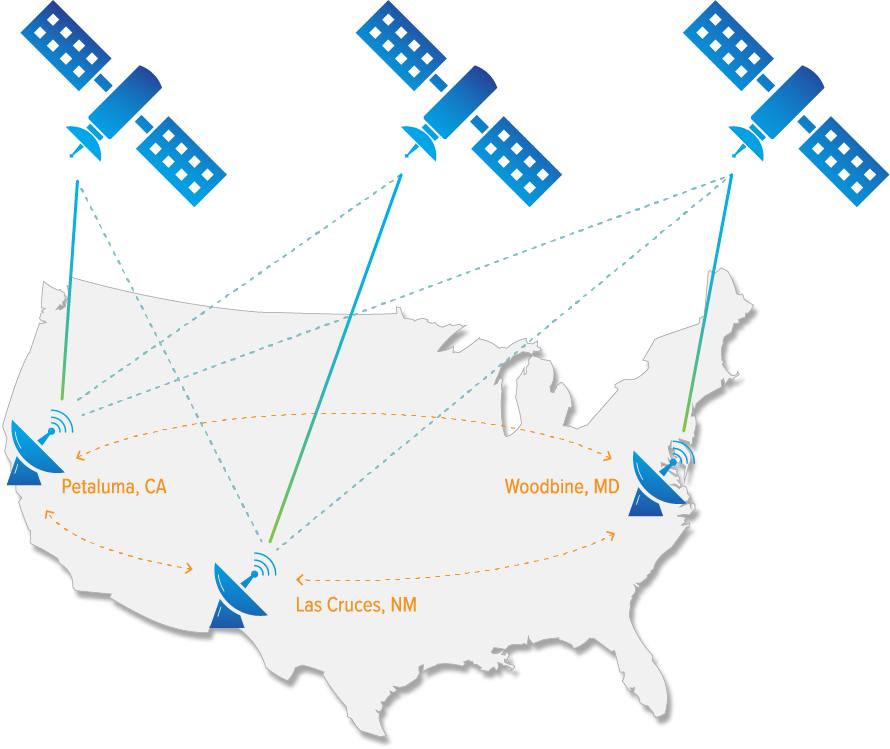 IP Access Satellite Network Map