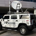 IPA Hummer with Ground Control Antenna on top of vehicle