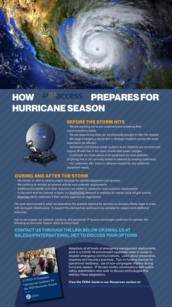 IP Access Hurricane Prep Covid-19 Response