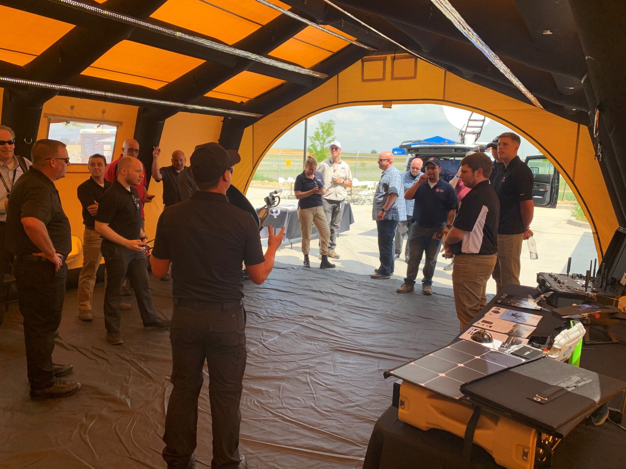 Temporary event site with deployable connectivity