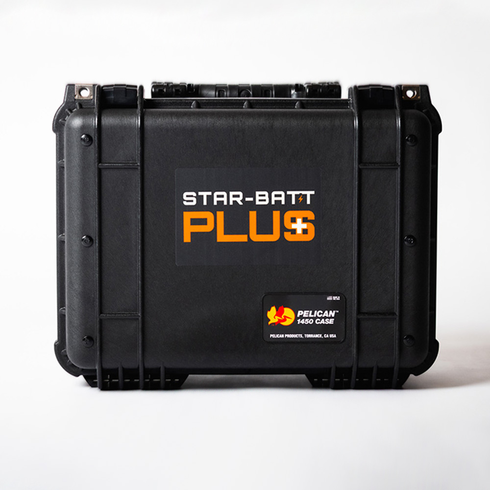 Star-Batt PLUS with Starlink Mini deployed for portable field connectivity