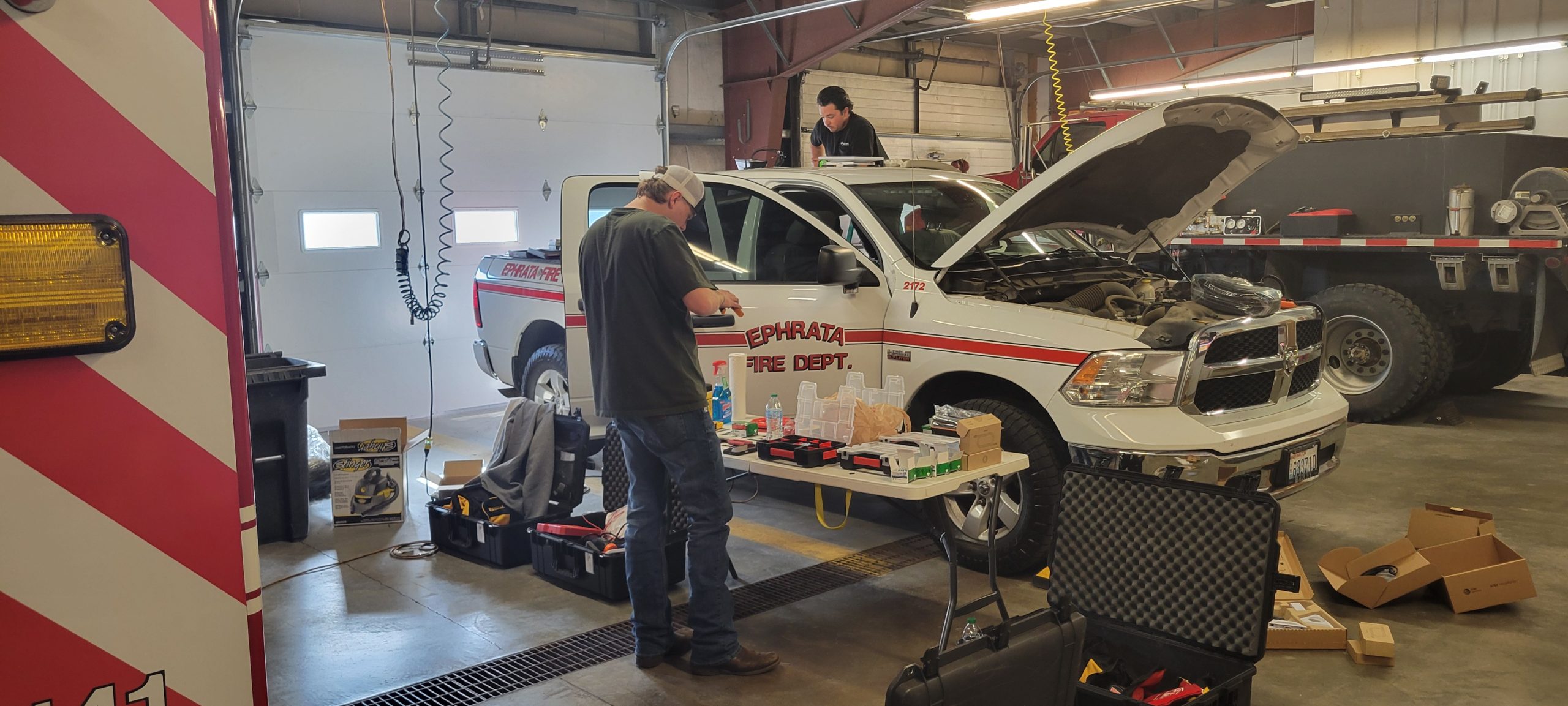 Professional Starlink installation on a public safety vehicle
