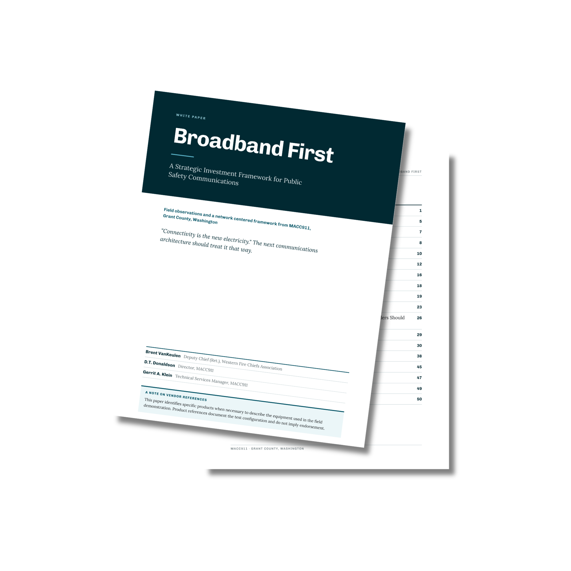 Sneak peek of the MACC911 Broadband-First White Paper